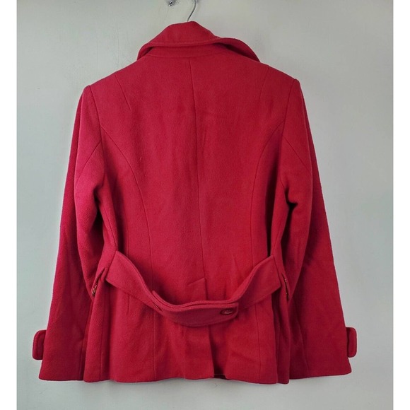 Cabi 8 Coat Womens Medium Peacoat Red Wool Blend Jacket Lined Pockets Medium - Picture 5 of 10